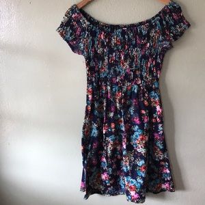 Floral, off-shoulder dress